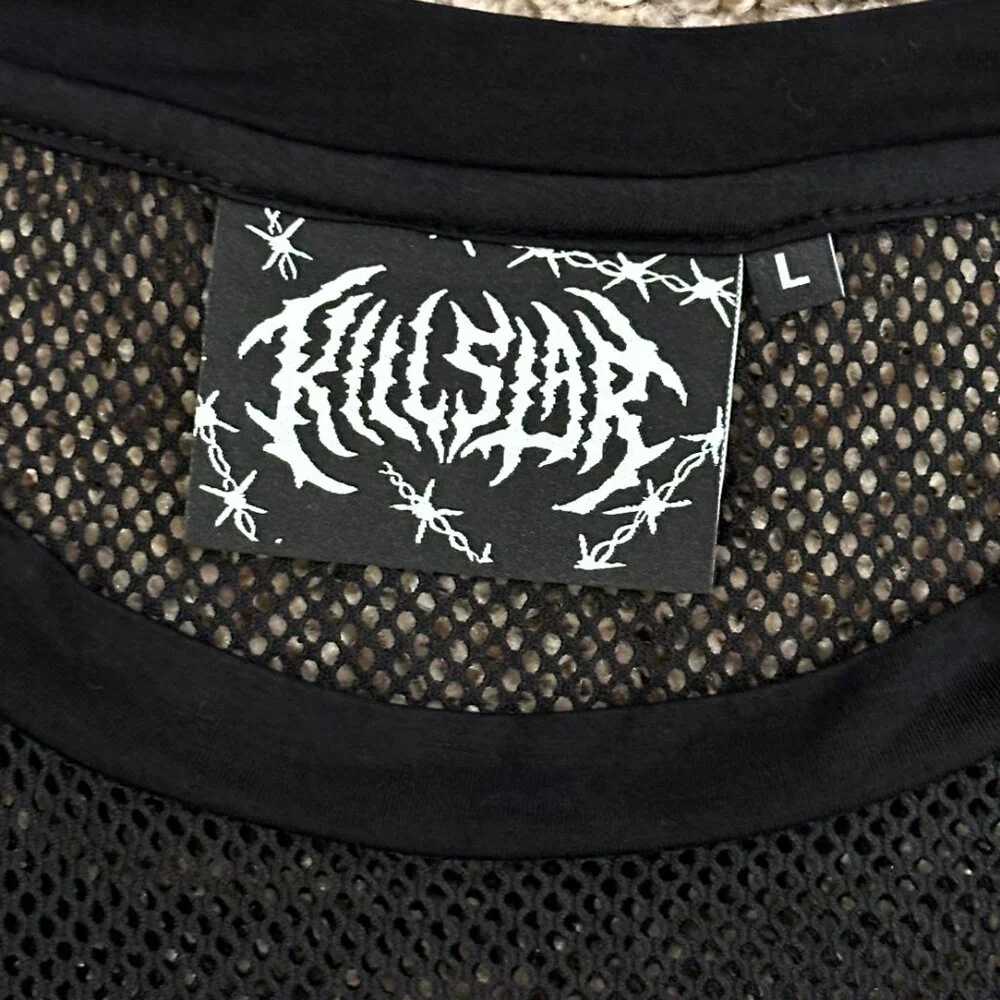 NWOT Killstar Nightrider Dress Witch Tunic Goth Punk Whimsgoth Black & White L - Picture 13 of 14